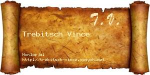 Trebitsch Vince névjegykártya